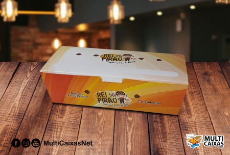 Embalagem p/ Fritas e Porções Delivery (24 x 8 x 8 cm) Personalizado