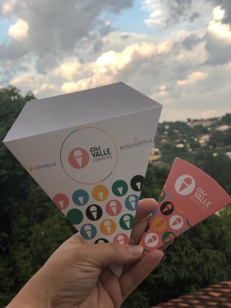 Embalagem Cone para Sorvete (11 x 7 cm) Personalizado