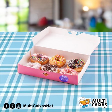 Embalagem para Donuts (28 x 21 x 5 cm) Personalizada