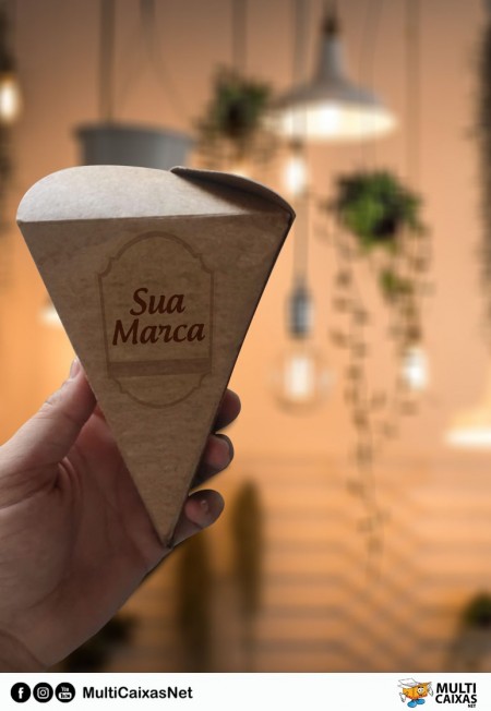 Embalagem Cone para Crepe (9 x 17 cm) Personalizado