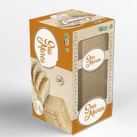 Embalagem para Pão Delivery (10,5 x 11 x 22 cm) Personalizada