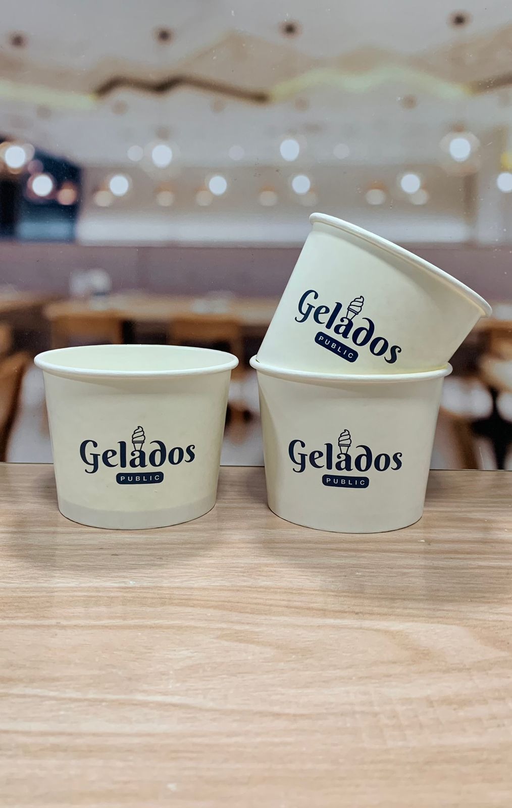 Pote Papel Descartável 350 Ml s/ tampa Personalizado