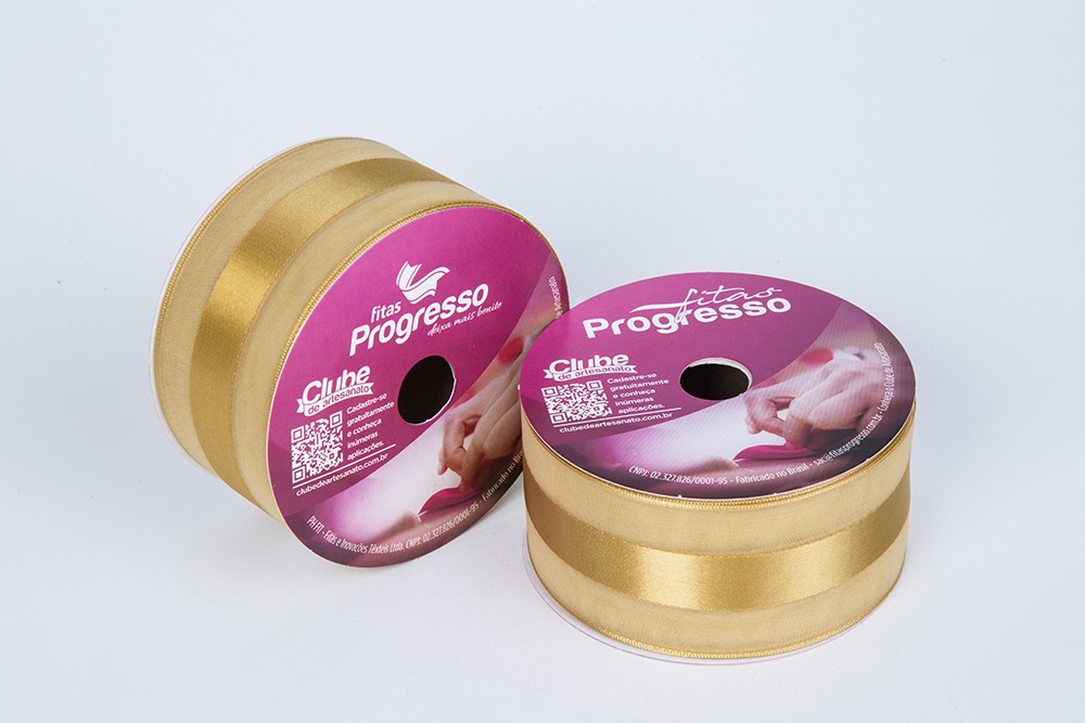 Fita Voal c/ Cetim VCE009 38 mm 10 Metros
