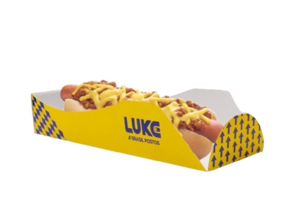Embalagem Base p/ Cachorro Quente (22 x 7 x 4,5 cm) Personalizada