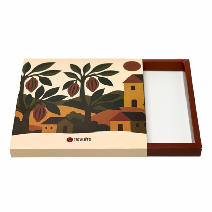 Embalagem Gaveta para Chocolate Gourmet (22 x 22 x 2 cm) Personalizada