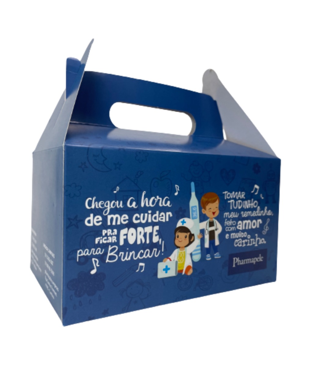 Kit Lanche - Embalagem maleta p/ Lanche Multiuso (16,5 x 11 x 9,5 cm) c/ Alça Personalizada