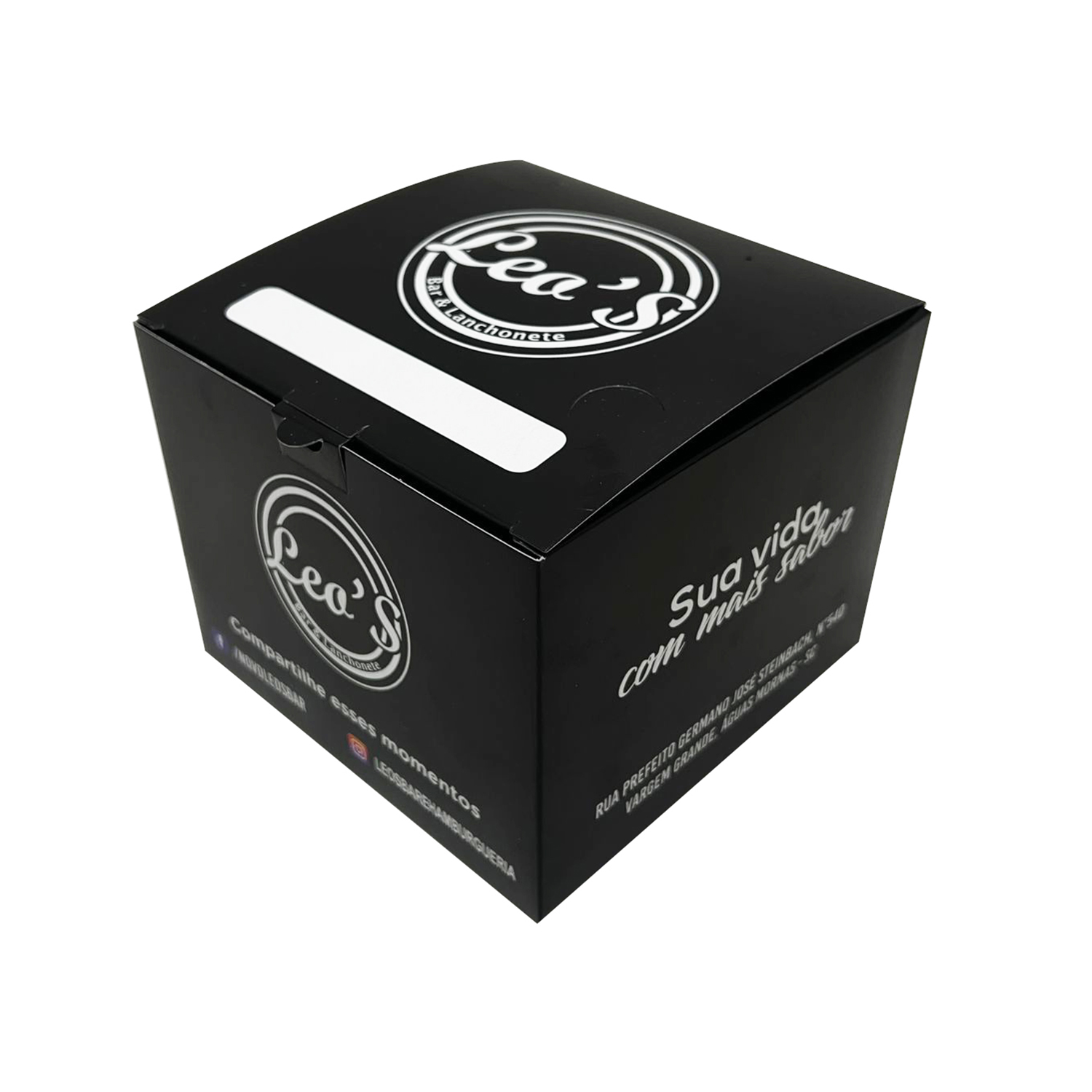 Embalagem Para Lanche Gourmet Plus Empilhavel (12,5 x 12,5 x 9 cm) Personalizada