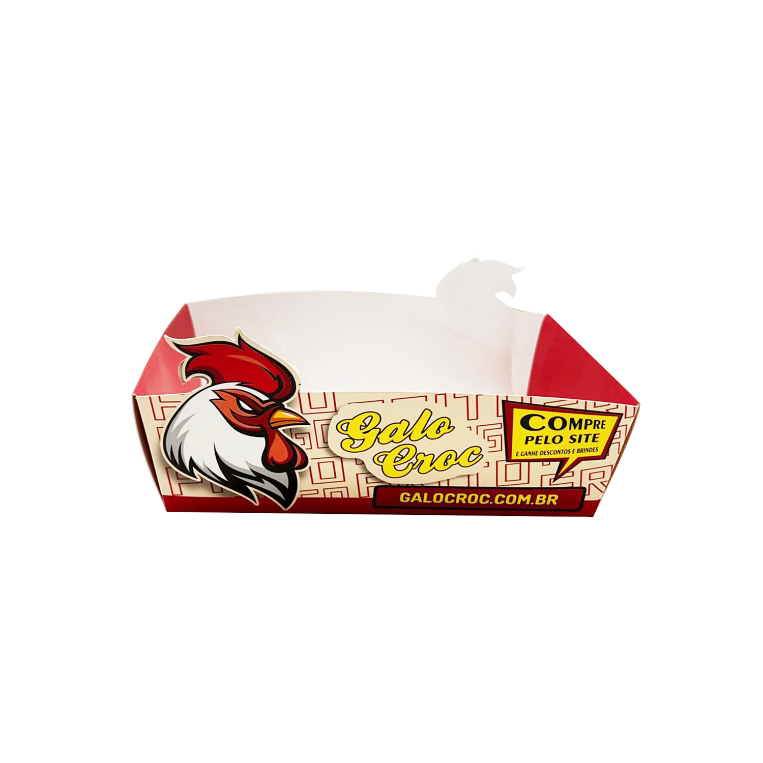 Embalagem Barca Para Porções c/ Laminação Interna (15 x 10 x 5,5 cm) Personalizada