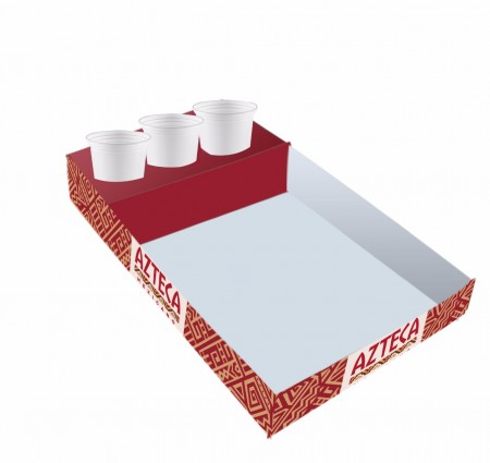Embalagem Bandeja para Porções c/ base molho (30 x 19 cm) Personalizada