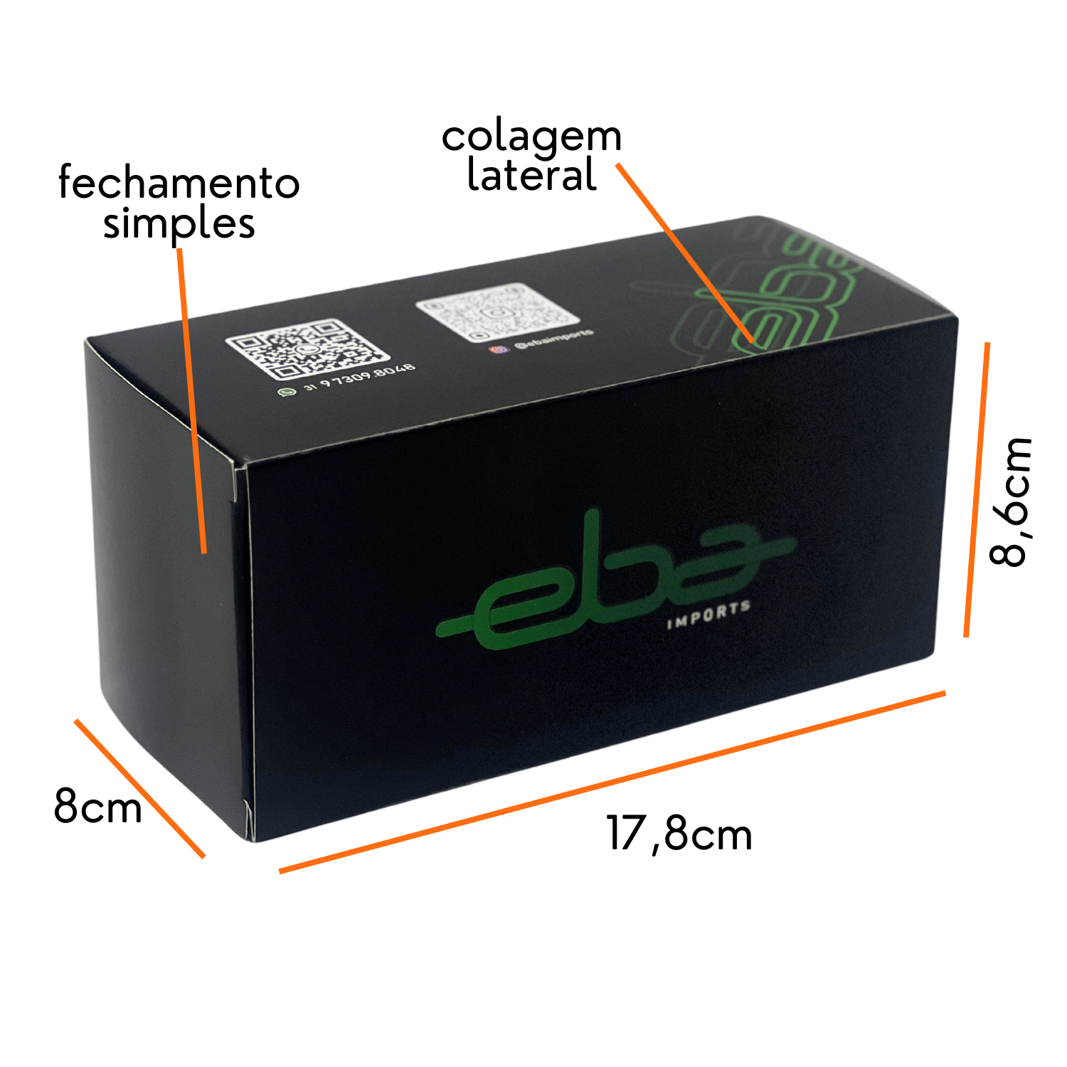Embalagem Para Oculos (17,8 x 8 x 8,6 cm) Personalizado