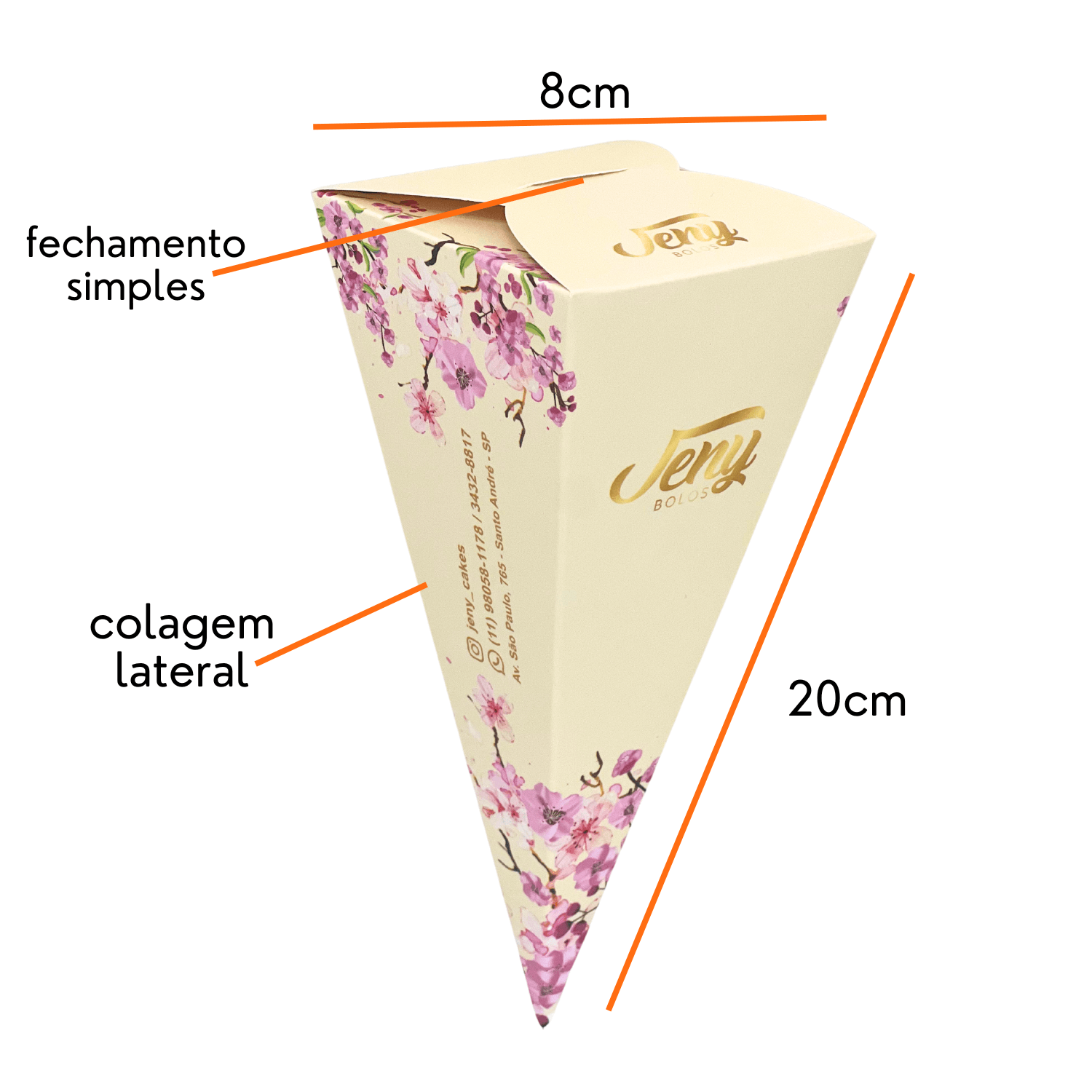 Embalagem Cone Trufado Cascão (8 x 20 cm) Personalizada