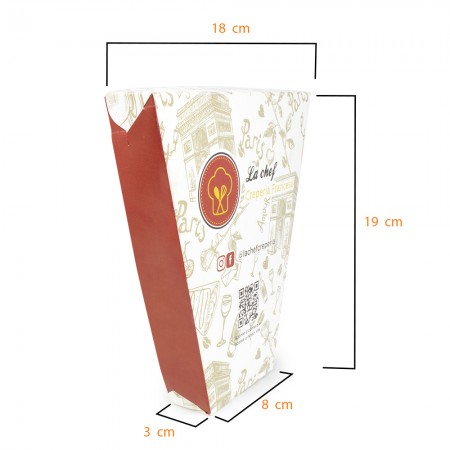Embalagem para Crepe Delivery (19 x 18 x 3 cm) Personalizada