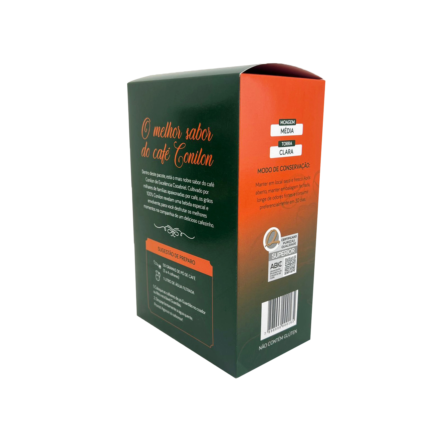 Embalagem Caixa p/ Café grão (12 x 7,5 x 18 cm) Personalizada