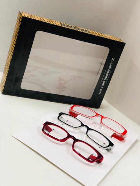Embalagem para óculos com visor de acetato (25 x 18 x 3 cm) c/ berço Personalizado