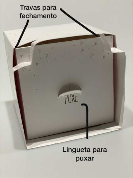 Embalagem para Mini Bolo (8 x 8 x 8 cm) Personalizado