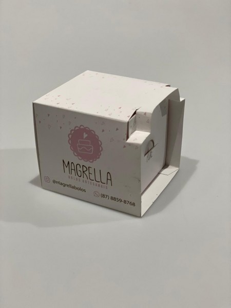 Embalagem para Mini Bolo (8 x 8 x 8 cm) Personalizado
