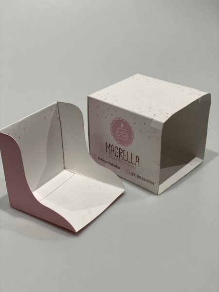 Embalagem para Mini Bolo (8 x 8 x 8 cm) Personalizado
