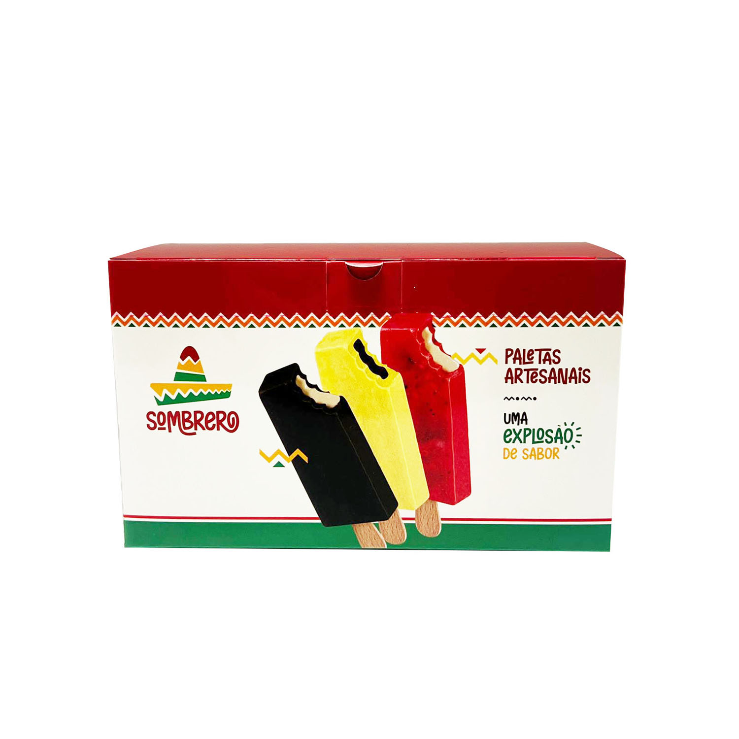 Caixa Para Sorvete / Picolé c/ Laminação Externa (17 x 9,5 x 10 cm) Personalizada