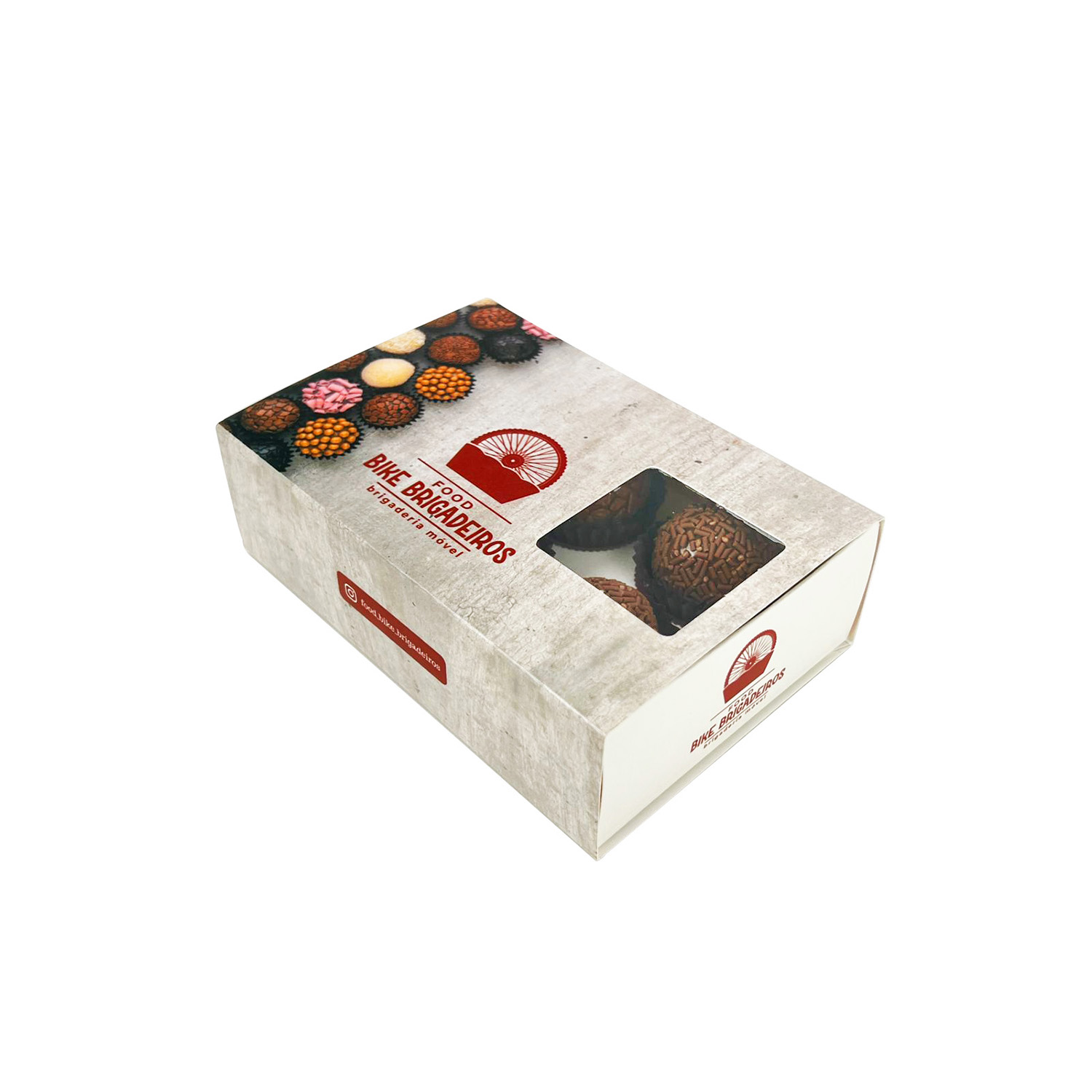 Embalagem Gaveta para 6 Brigadeiros (13 x 9 x 4 cm) Personalizada
