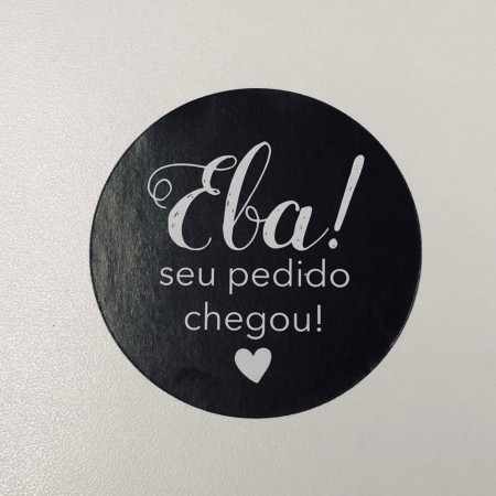 Etiqueta lacre adesivo (5,8 cm) redondo 1 cor Personalizado