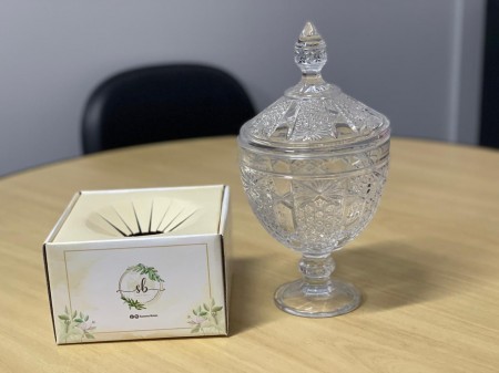 Suporte c/ Berço p/ Taça Sobremesa (16 x 16 x 10 cm) Personalizada