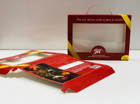 Embalagem Kit Barra de Chocolate (17 x 12,6 x 1,3 cm) Personalizada