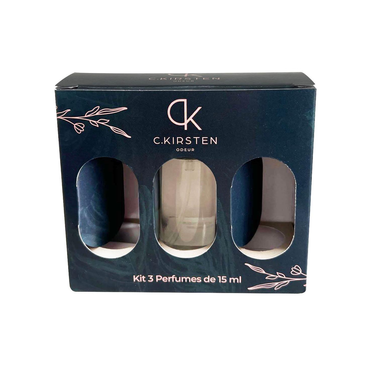 Embalagem para Kit 3 Perfumes (10,3 x 3,8 x 9 cm) Personalizada