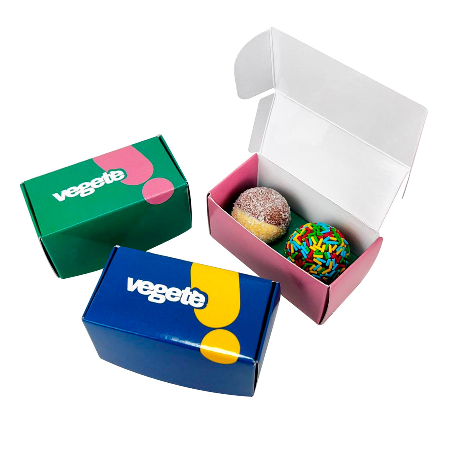 Embalagem para 02 Brigadeiros (7 x 3,5 x 3,5 cm) Personalizada