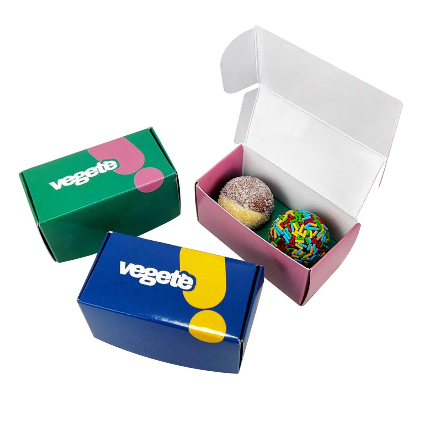 Embalagem para 02 Brigadeiros (7 x 3,5 x 3,5 cm) Personalizada