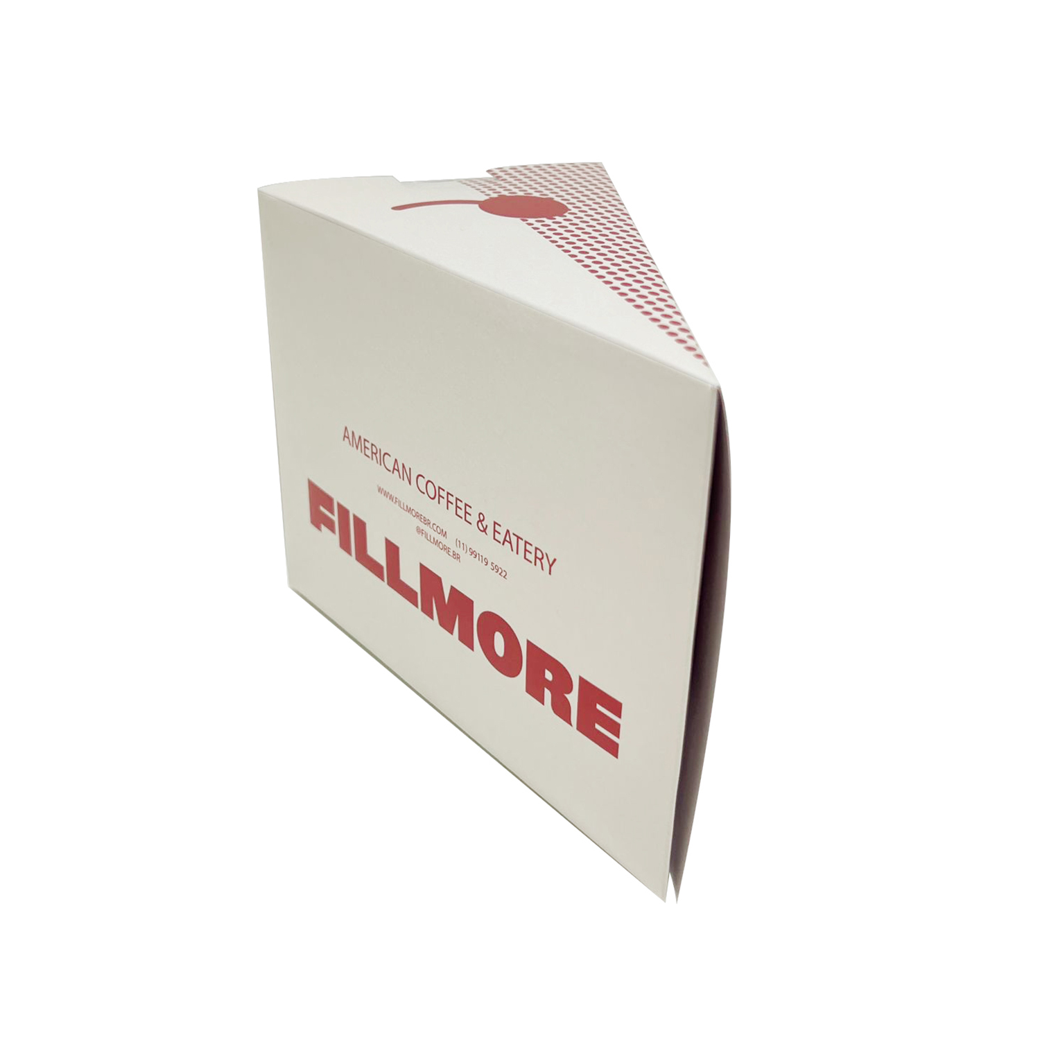 Embalagem Bolo Fatia c/ Berço (14 x 9 x 11 cm) Personalizada