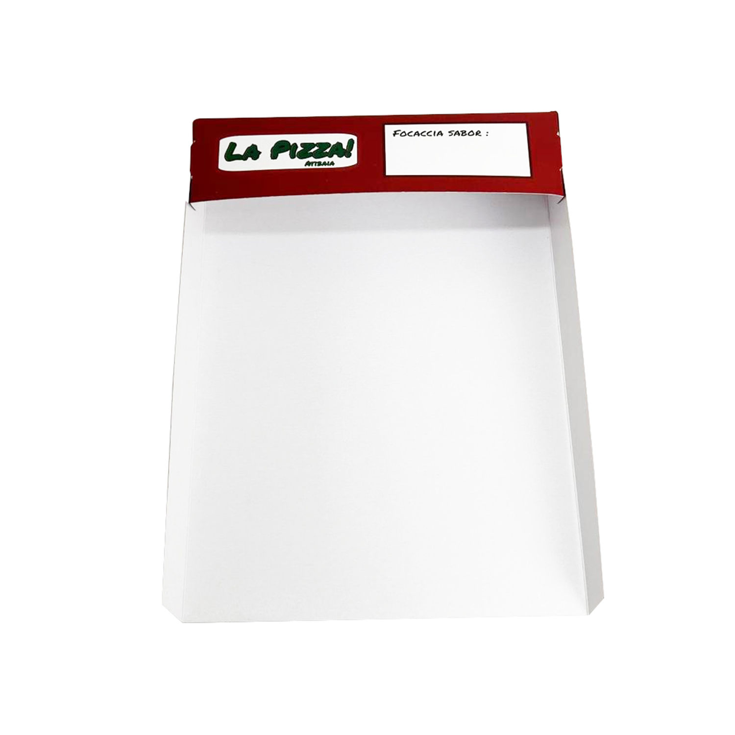 Embalagem Fatia de pizza retangular (15 x 20 cm) Personalizada