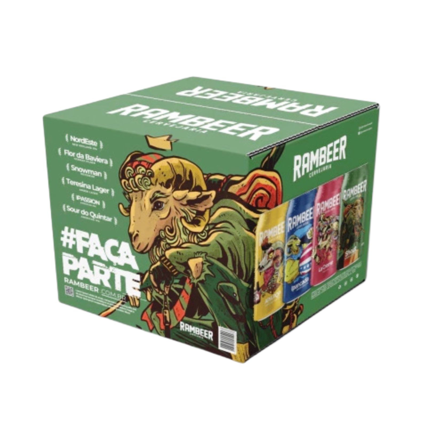 Caixa empastada p/ 4 latas (13,5 x 13,5 x 16 cm) Personalizada