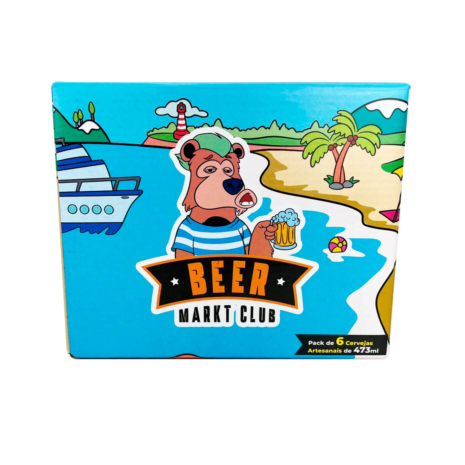 Caixa empastada p/ 6 latas (19,8 x 13,5 x 16 cm) Personalizada