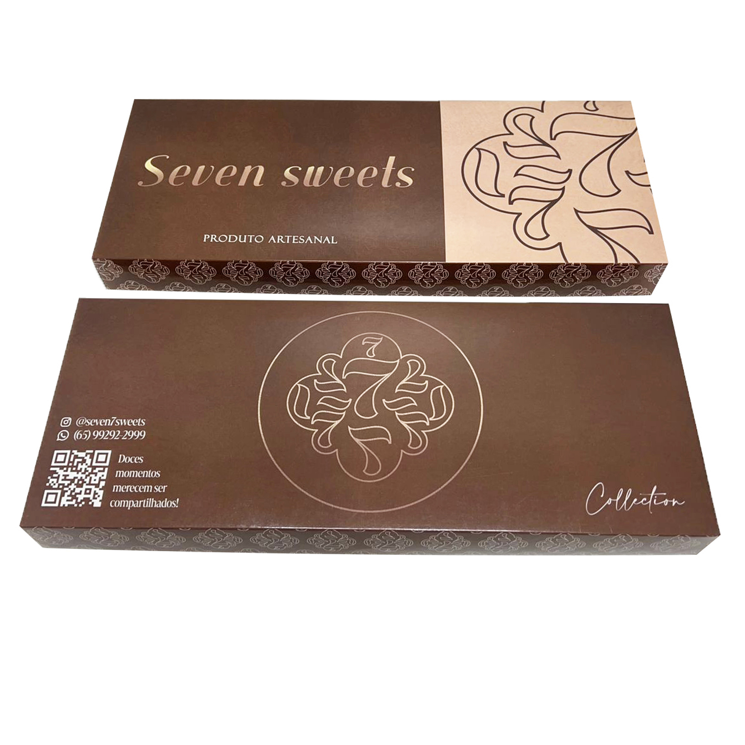 Embalagem para 05 Canollis (40 x 16 x 4 cm) Personalizada