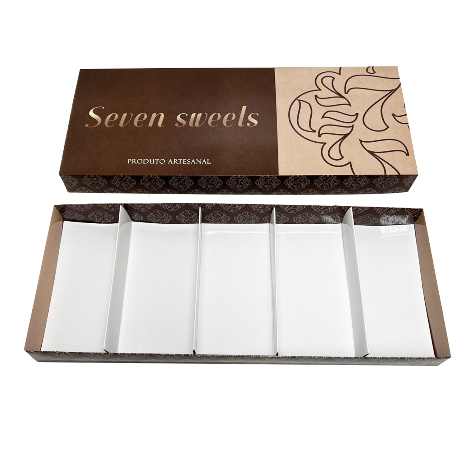 Embalagem para 05 Canollis (40 x 16 x 4 cm) Personalizada