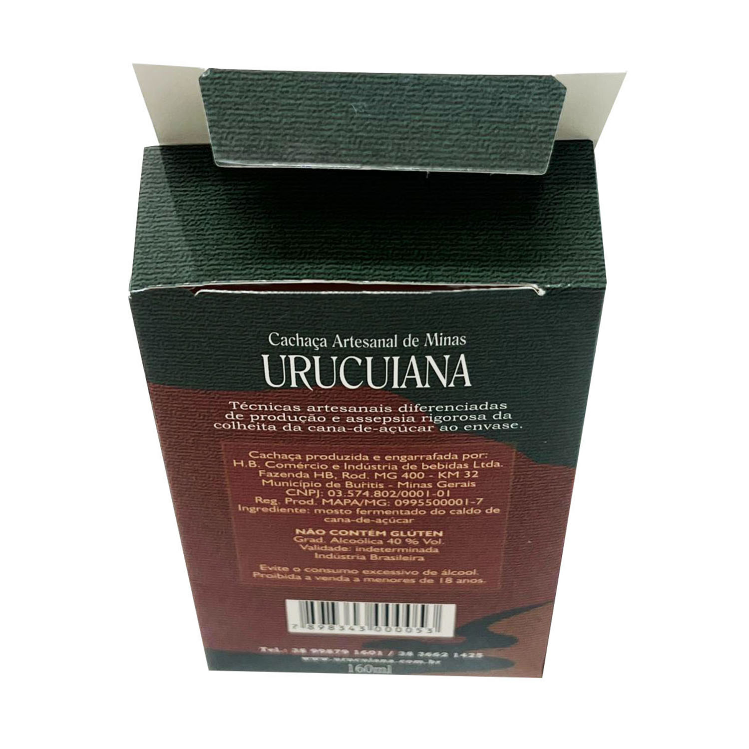 Caixa para Bebida Artesanal 160 ml (8,2 x 3,4 x 14 cm) Personalizada
