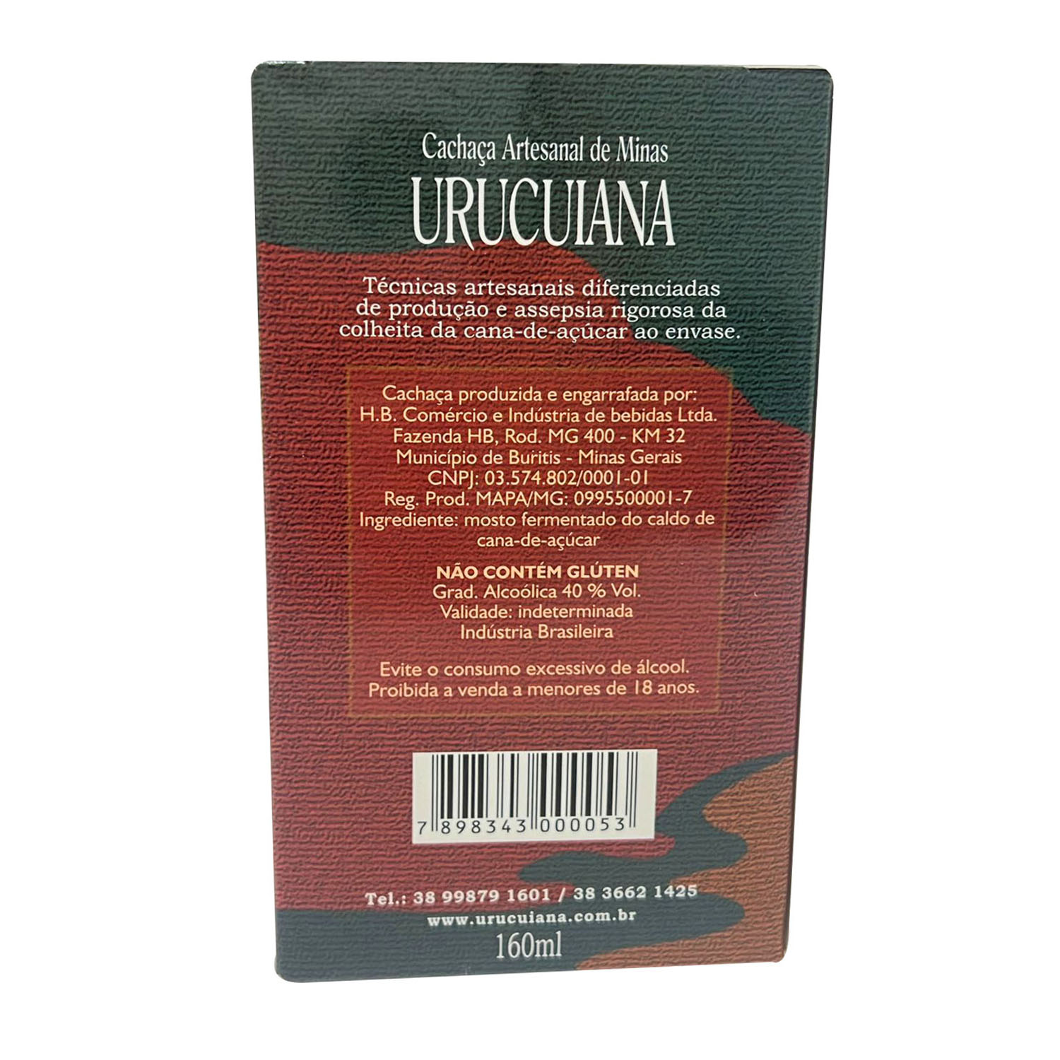 Caixa para Bebida Artesanal 160 ml (8,2 x 3,4 x 14 cm) Personalizada