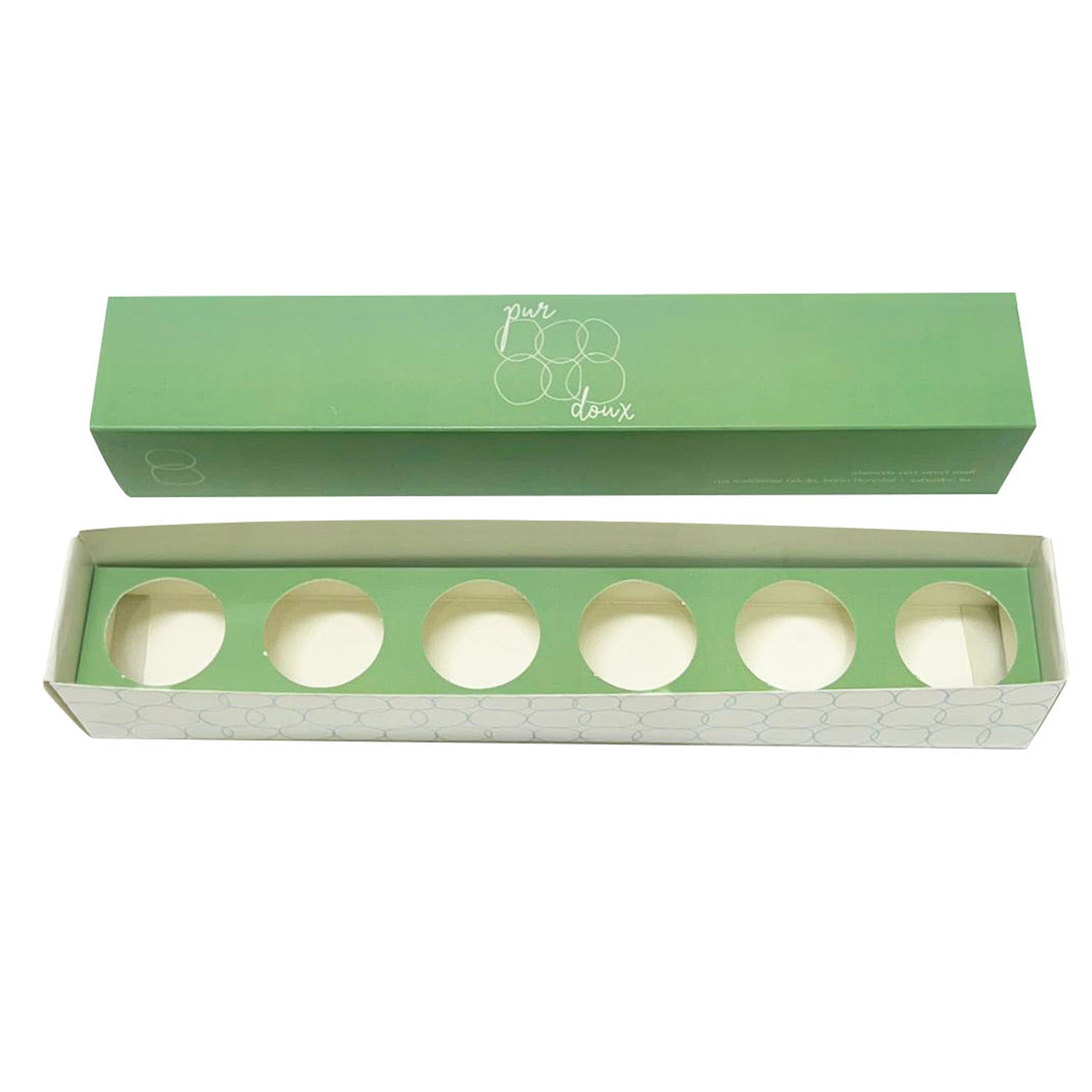 Embalagem Gaveta para 06 Brigadeiros ( 24 x 4 x 4 cm) Personalizada