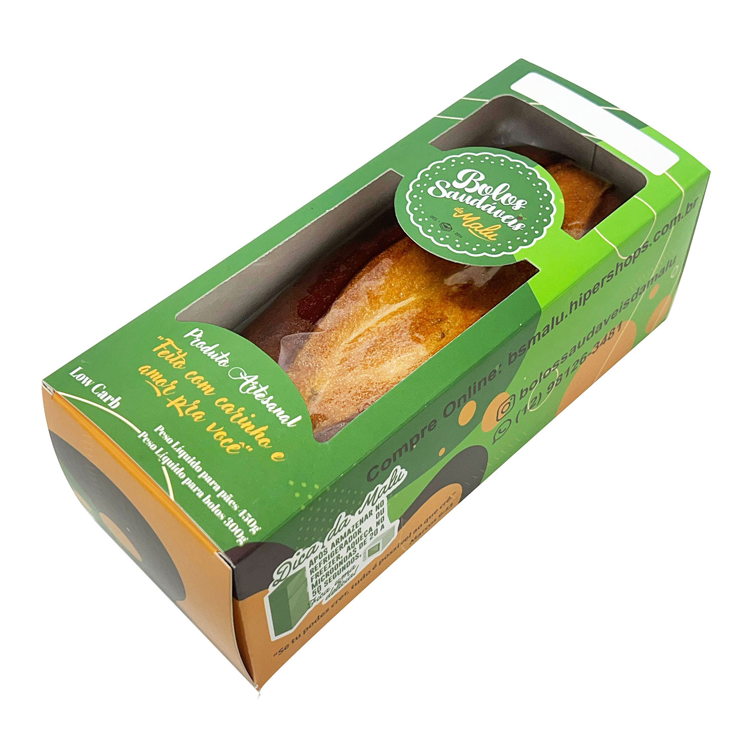 Embalagem para Pão c / Laminação interna (8,5 x 7,5 x 21 cm) Personalizada