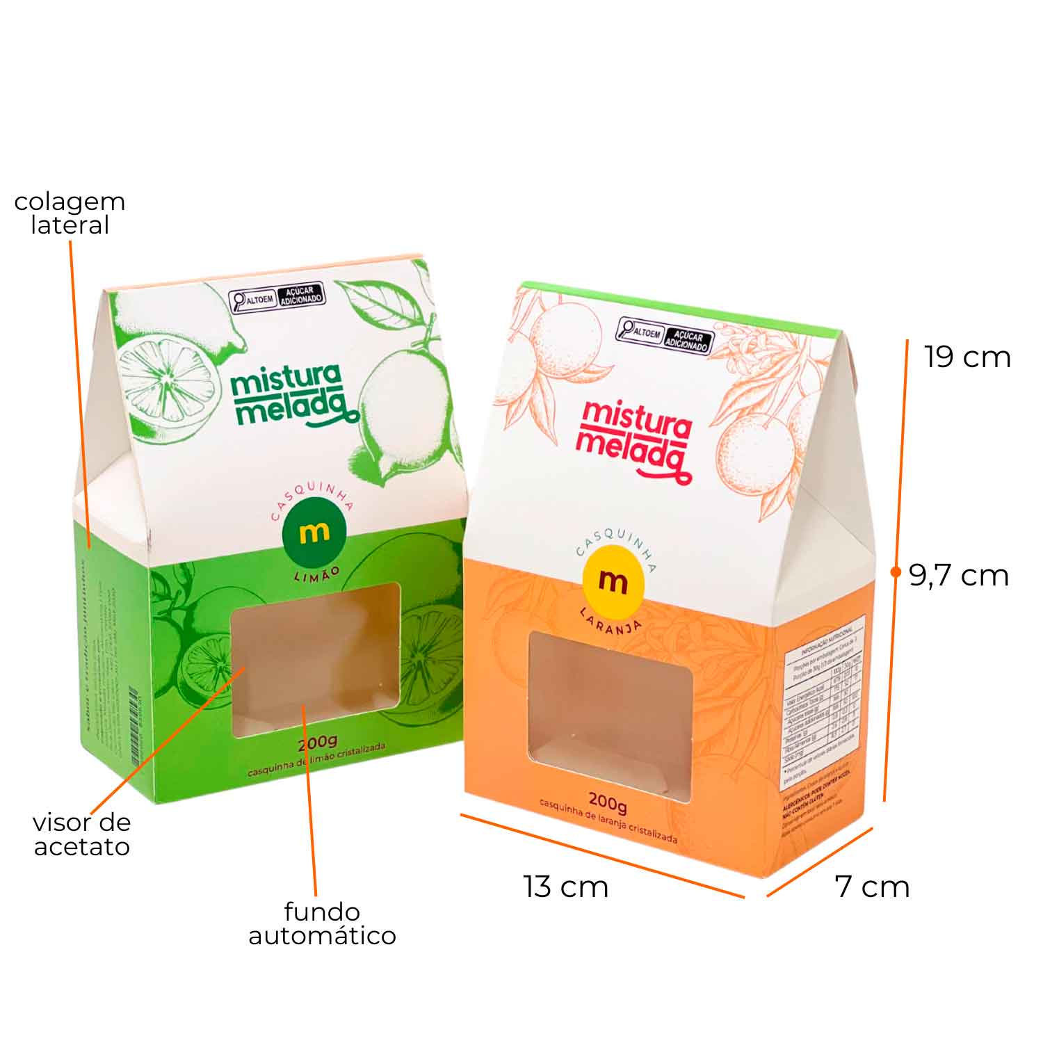 Embalagem Multiuso para Doces (13 x 7 x 19 cm) Personalizada