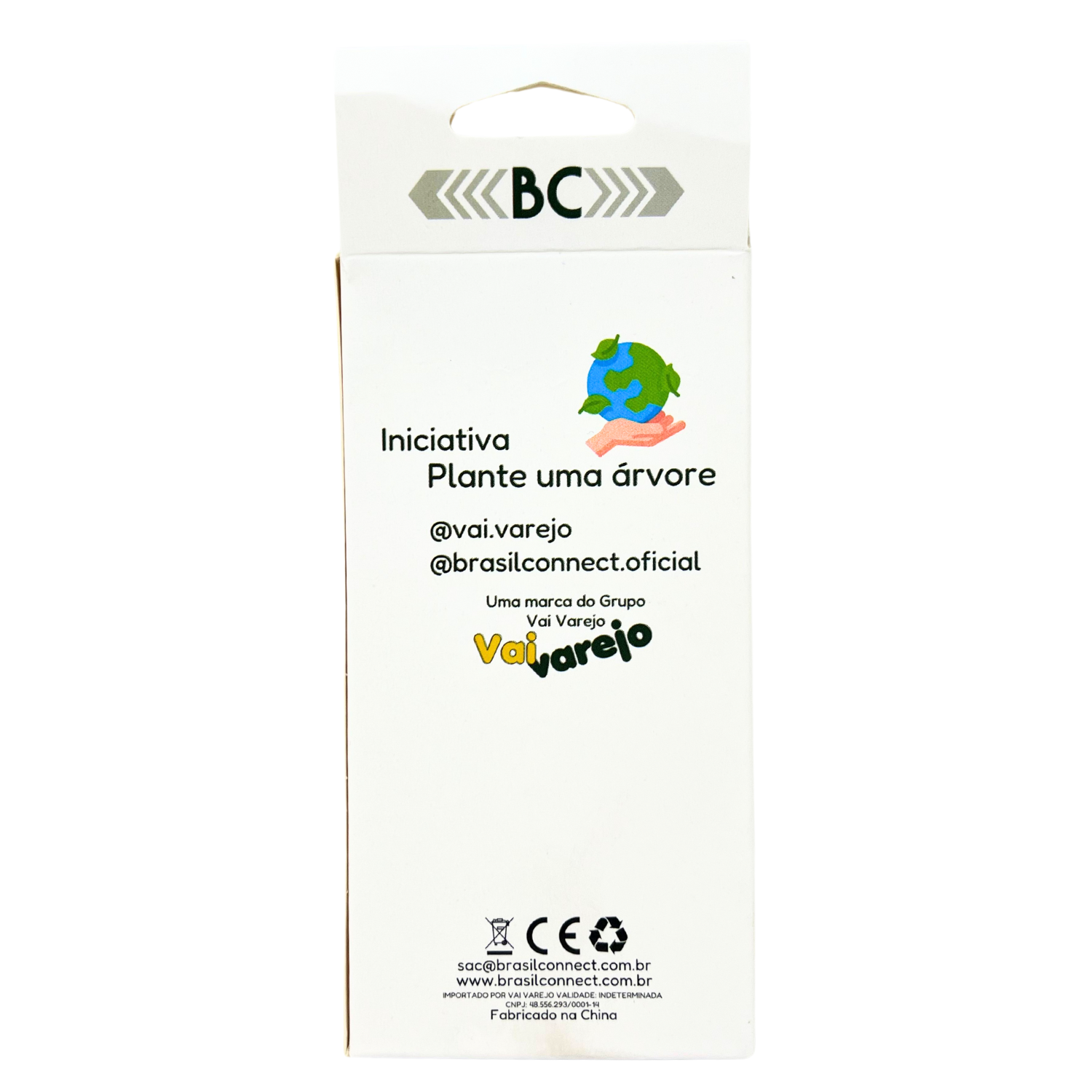 Embalagem Para carregador c/ Visor Vazado (6 x 2 x 12 cm) Personalizada