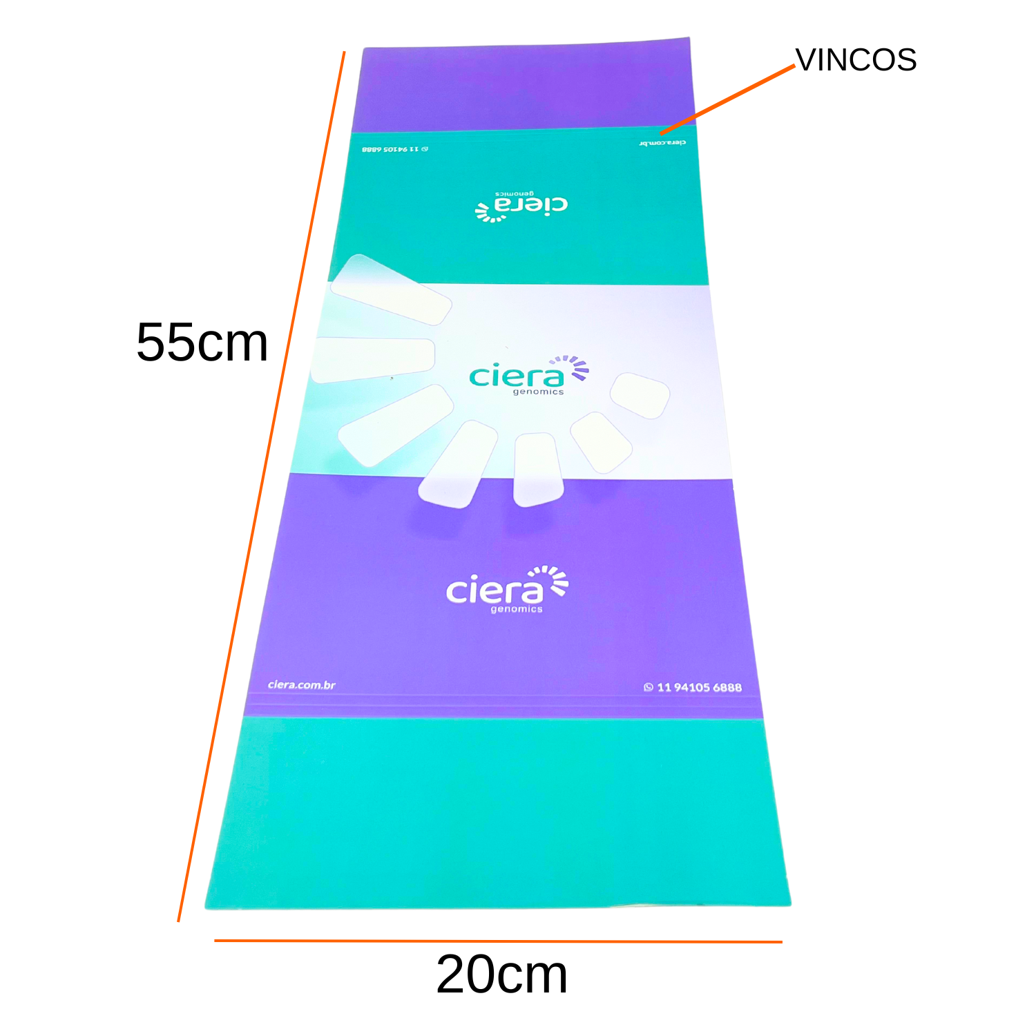 Cinta Para Caixa de isopor c/ Laminação externa (20 x 55 cm) Personalizada