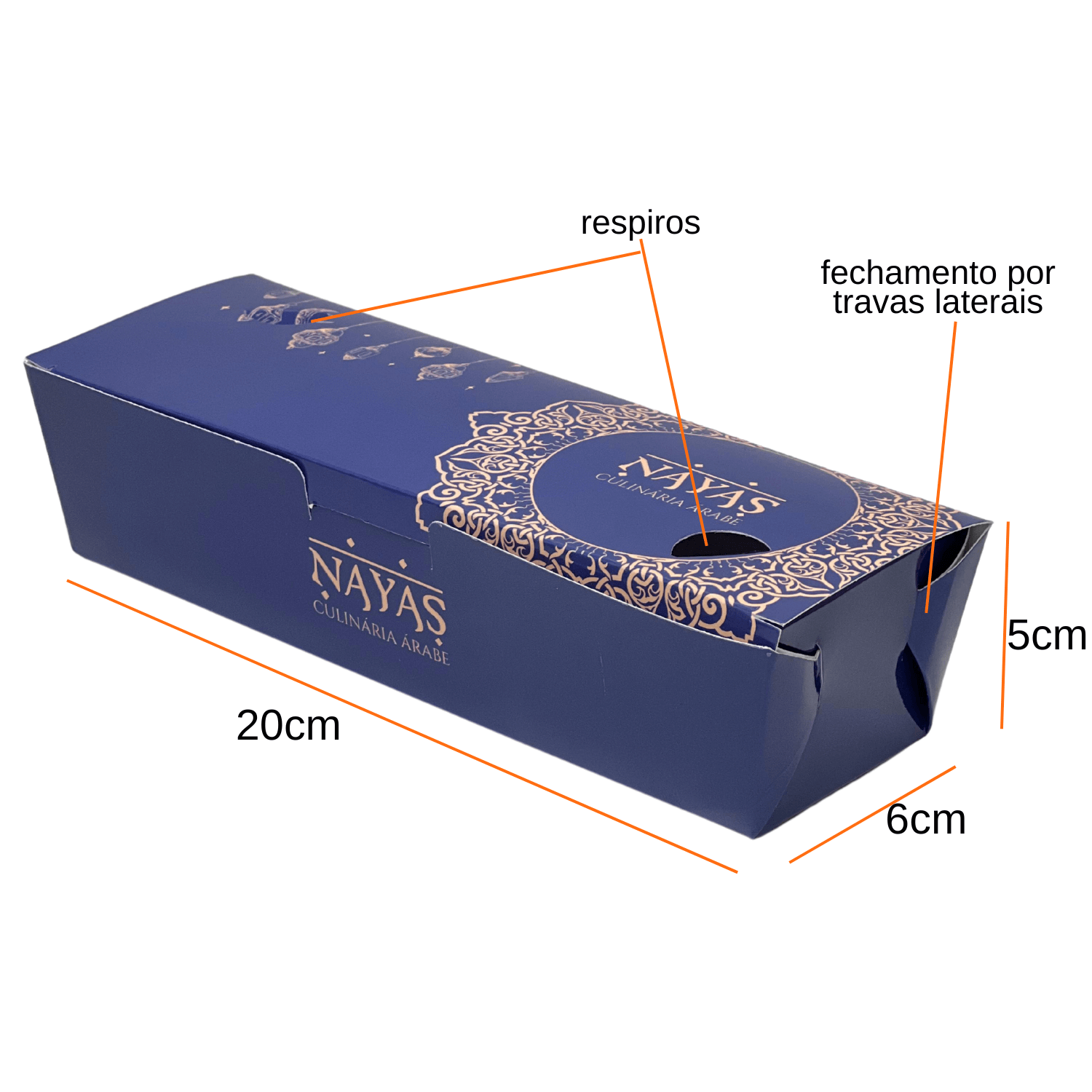 Embalagem Delivery antivazamento (20 x 6 x 5 cm) Personalizada