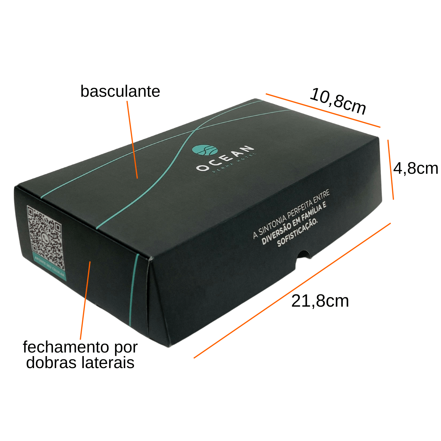 Embalagem Basculante Para Barra de chocolate (21,8 x 10,8 x 4,8 cm) Personalizada