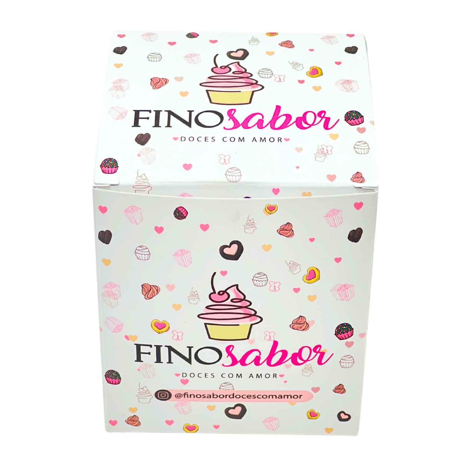 Embalagem Para pipoca gourmet (8 x 8 x 10 cm) Personalizada
