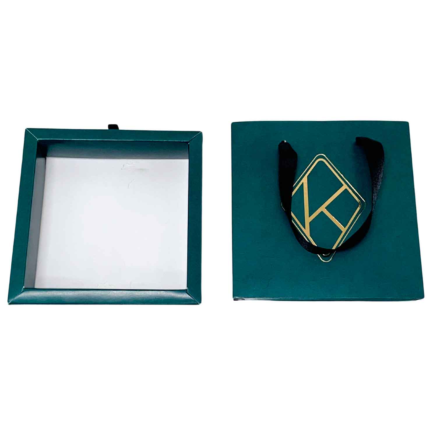 Embalagem gaveta com alça e Puxador (13 x 13 x 3 cm) Personalizada