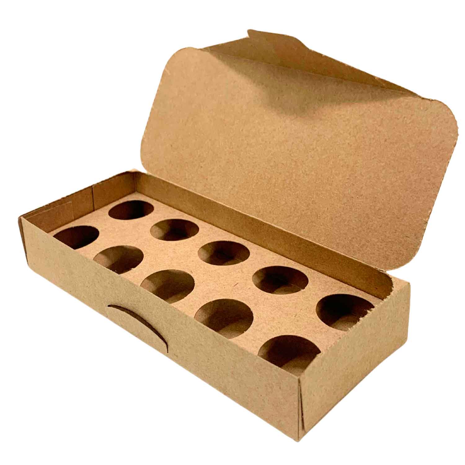 Embalagem p/ Capsula de café c/ Picote e Berço (19,3 x 8 x 3,2 cm) Kraft Lisa