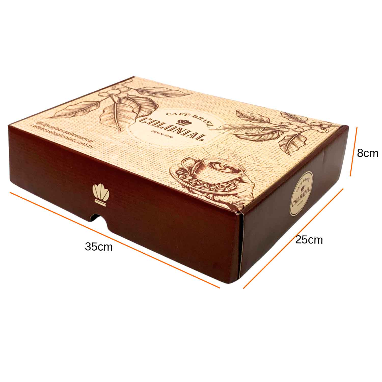 Embalagem E-commerce Empastada Para Kit Café (36 x 25 x 8 cm) Personalizado