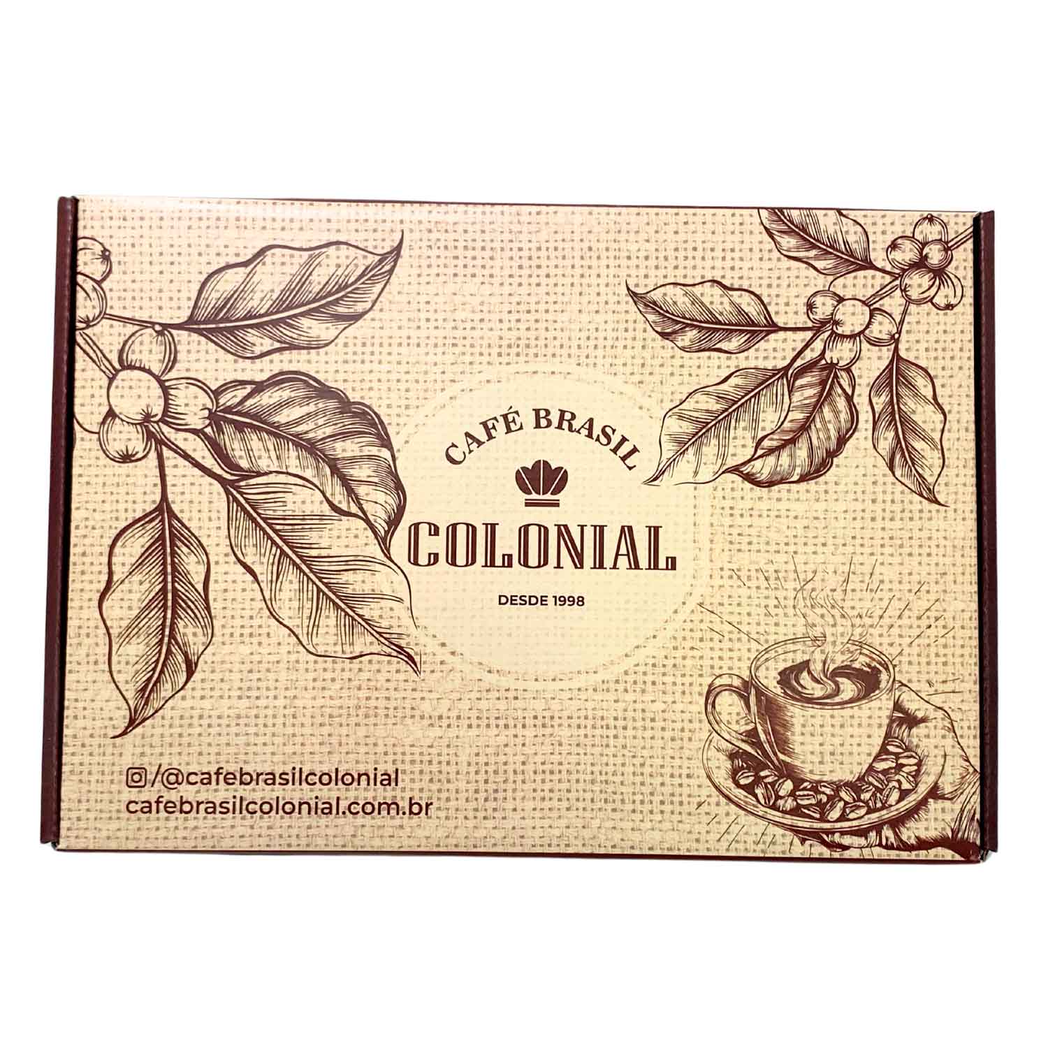 Embalagem E-commerce Empastada Para Kit Café (36 x 25 x 8 cm) Personalizado