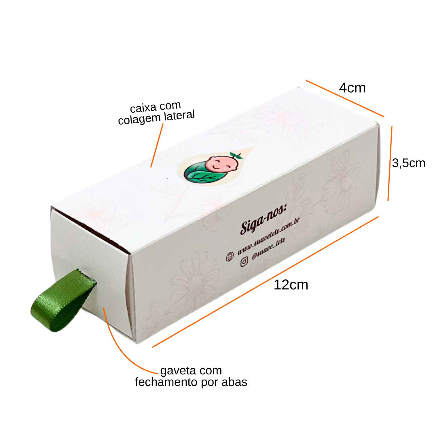 Embalagem Gaveta (12 x 4 x 3,5 cm) Personalizado